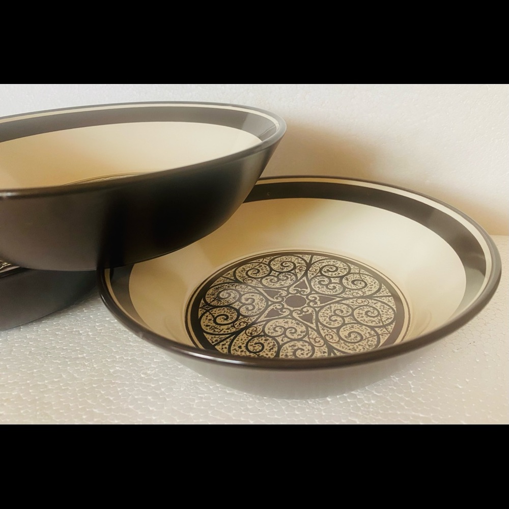 Mikasa Studio Kraft Escadrille Salad/Cereal / Dessert Bowls  6 3/4” .. Set Of 3 - Picture 3 of 8